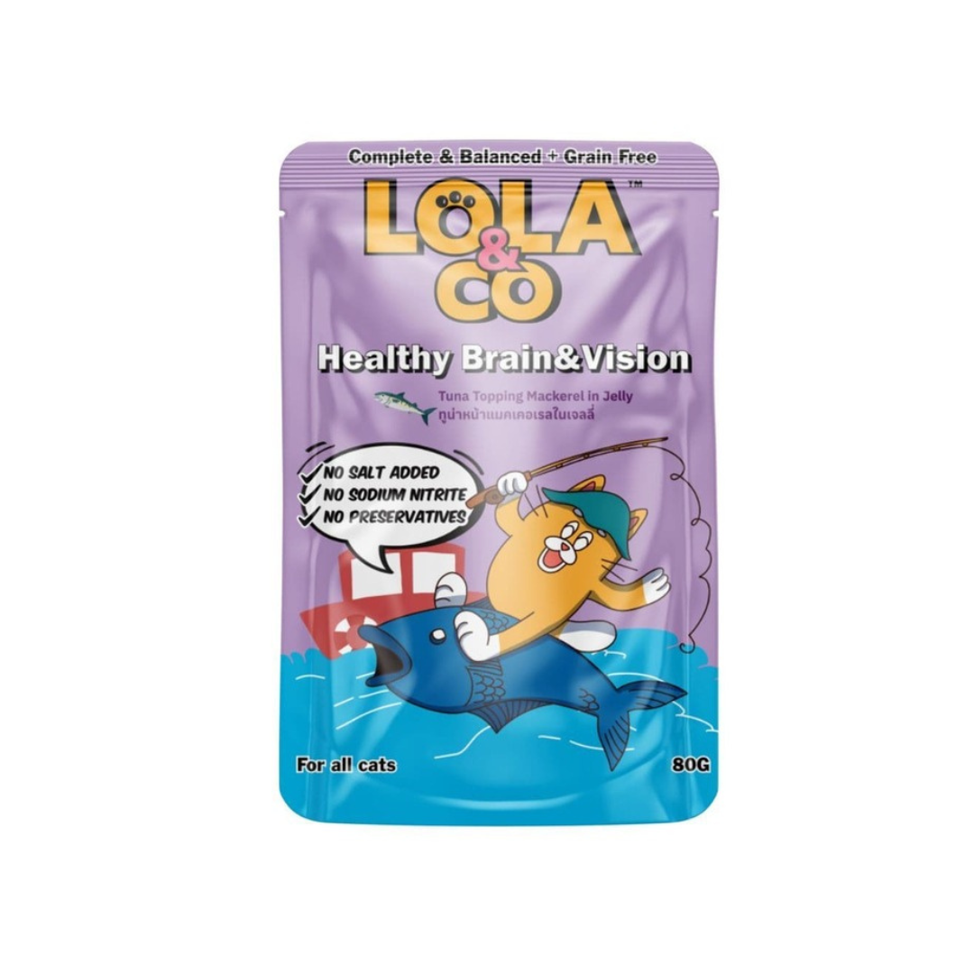 Lola & Co Healthy Brain & Vision Pouch Tuna Topping Mackerel